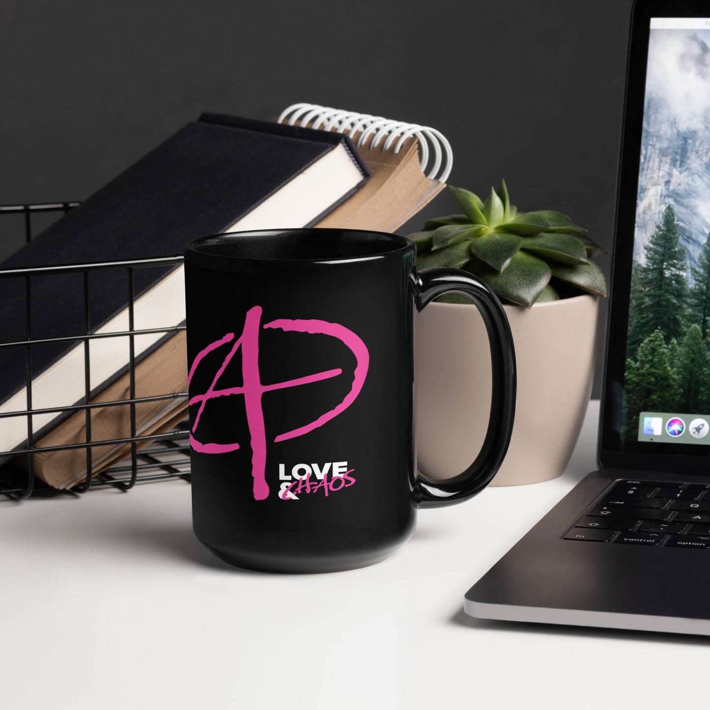 L&C Anarchy Black Glossy Mug - Love & Chaos