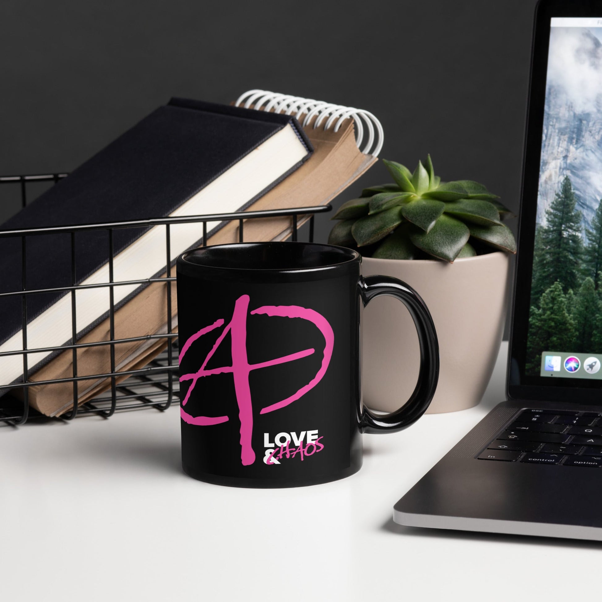 L&C Anarchy Black Glossy Mug - Love & Chaos