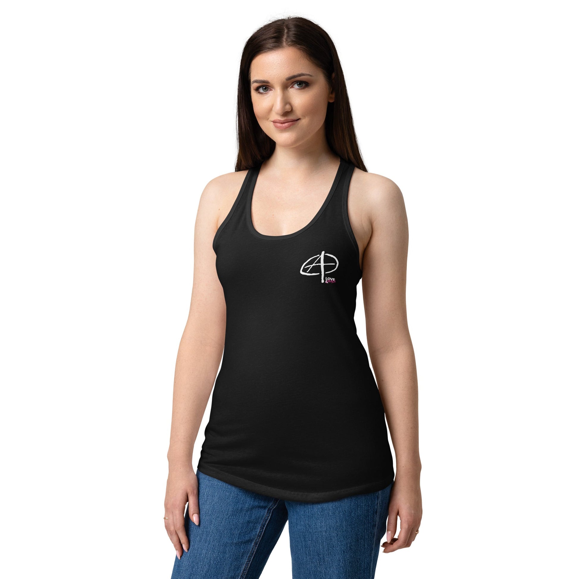 L&C Anarchy Women’s Fitted Racerback Tank Top - Love & Chaos