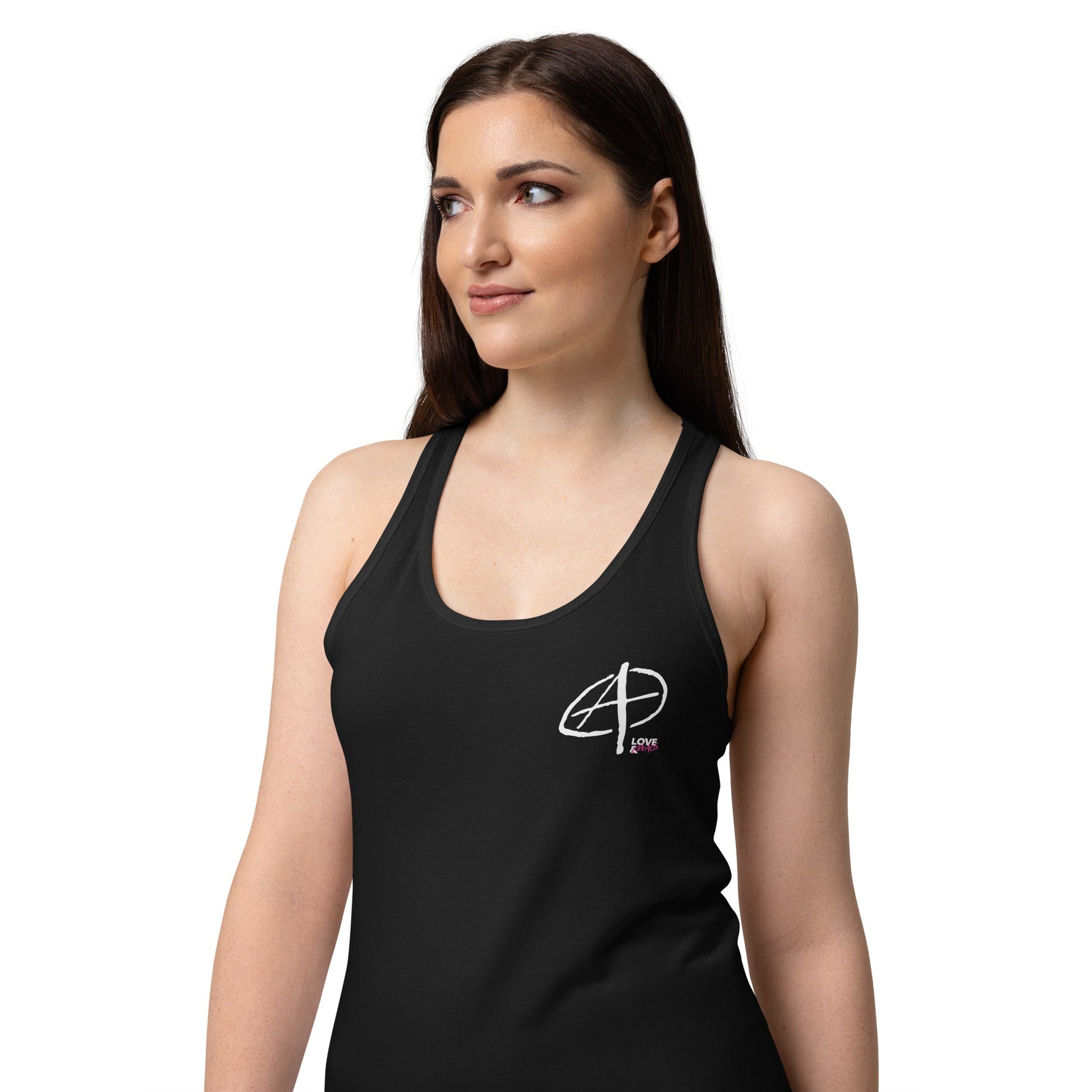 L&C Anarchy Women’s Fitted Racerback Tank Top - Love & Chaos