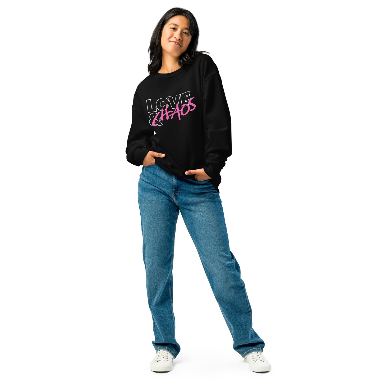 Love & Chaos Outline Crew Neck Sweatshirt - Love & Chaos