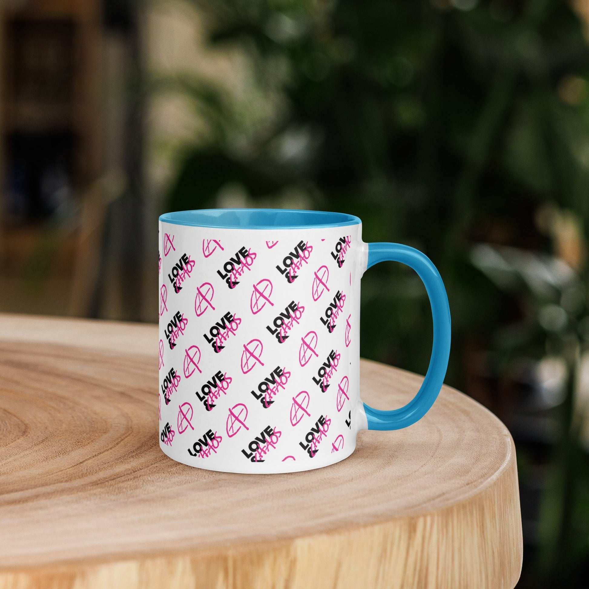 Love & Chaos Pattern Mug with Color Inside - Love & Chaos