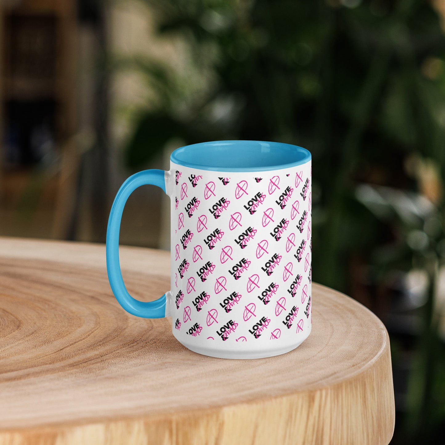 Love & Chaos Pattern Mug with Color Inside - Love & Chaos