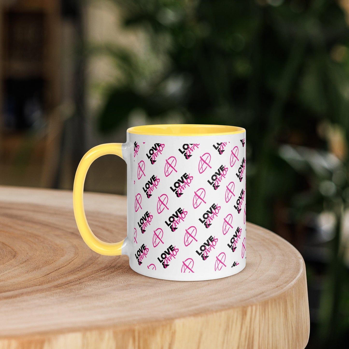 Love & Chaos Pattern Mug with Color Inside - Love & Chaos