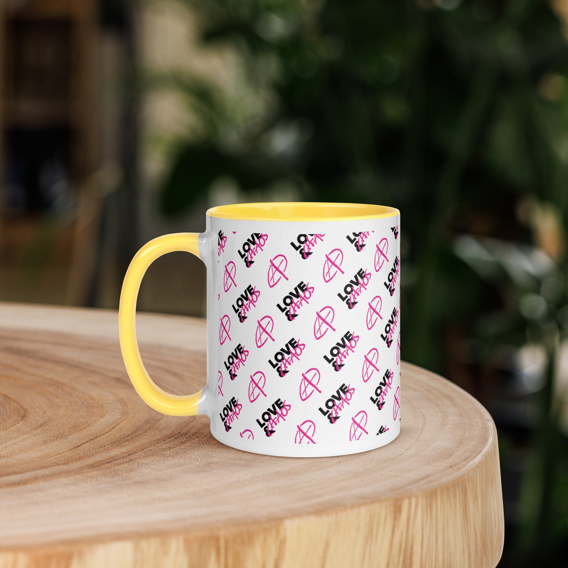 Love & Chaos Pattern Mug with Color Inside - Love & Chaos