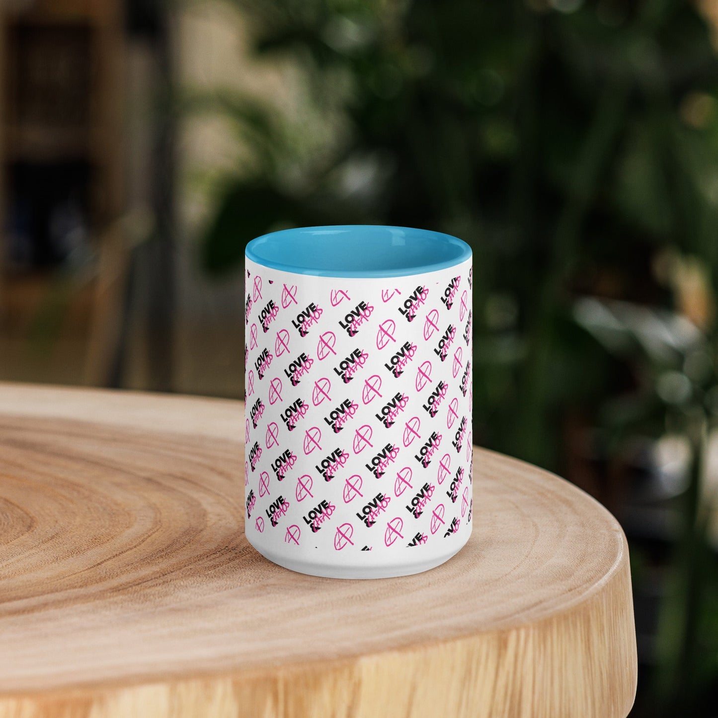 Love & Chaos Pattern Mug with Color Inside - Love & Chaos