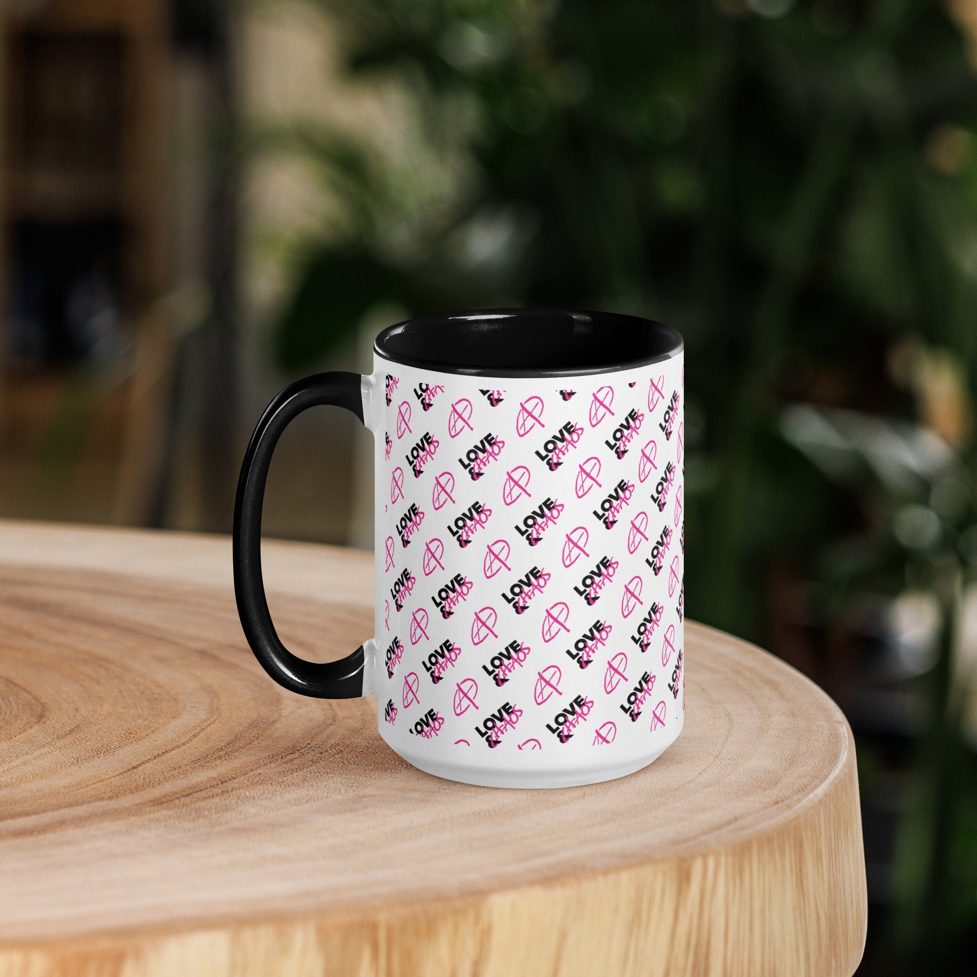 Love & Chaos Pattern Mug with Color Inside - Love & Chaos