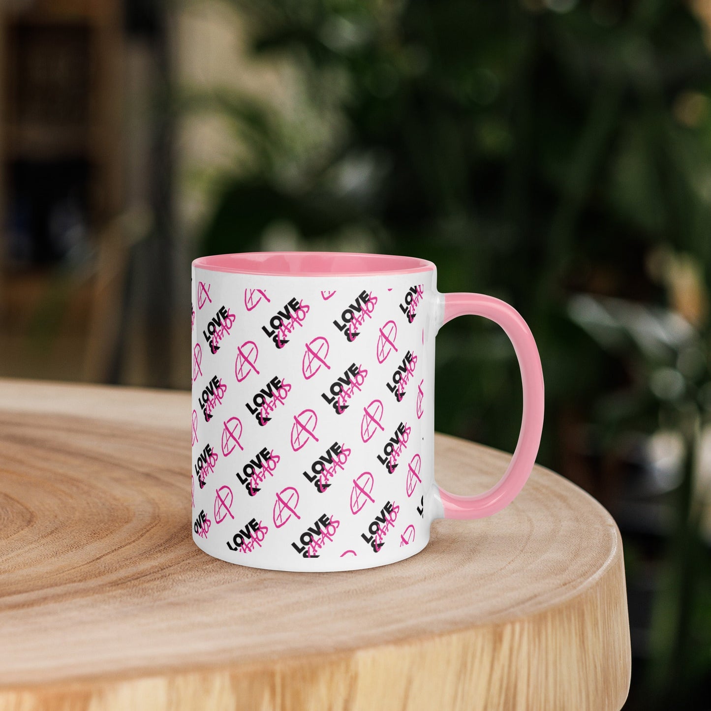 Love & Chaos Pattern Mug with Color Inside - Love & Chaos