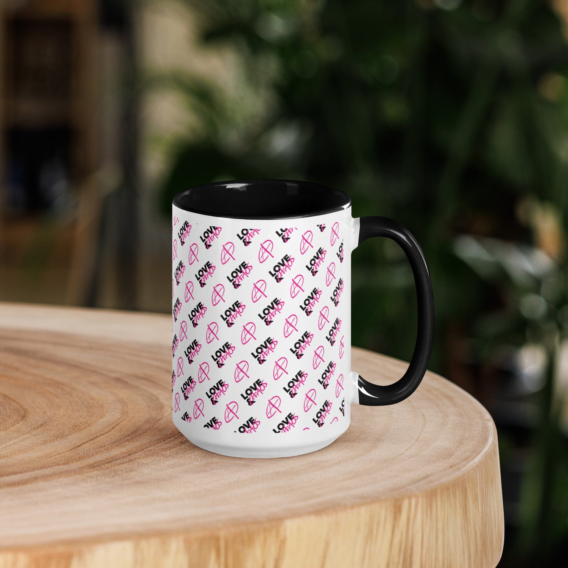 Love & Chaos Pattern Mug with Color Inside - Love & Chaos