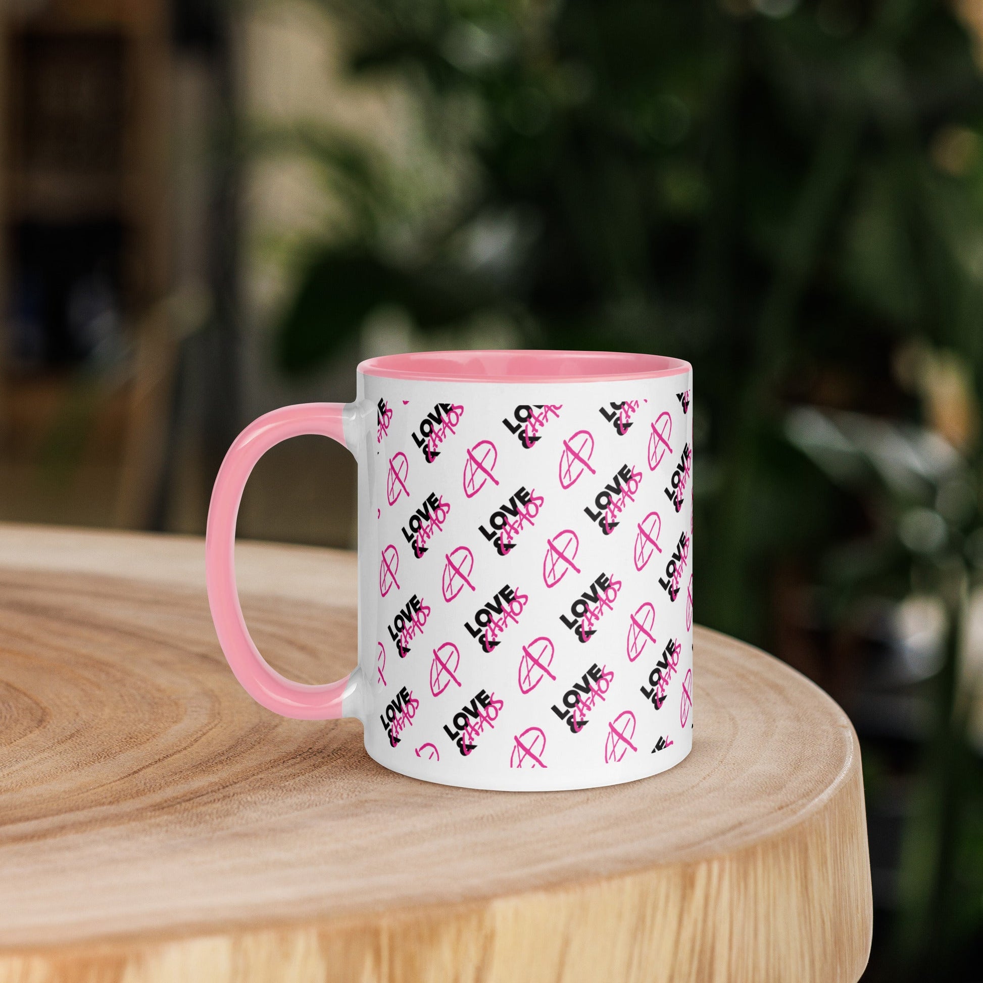 Love & Chaos Pattern Mug with Color Inside - Love & Chaos