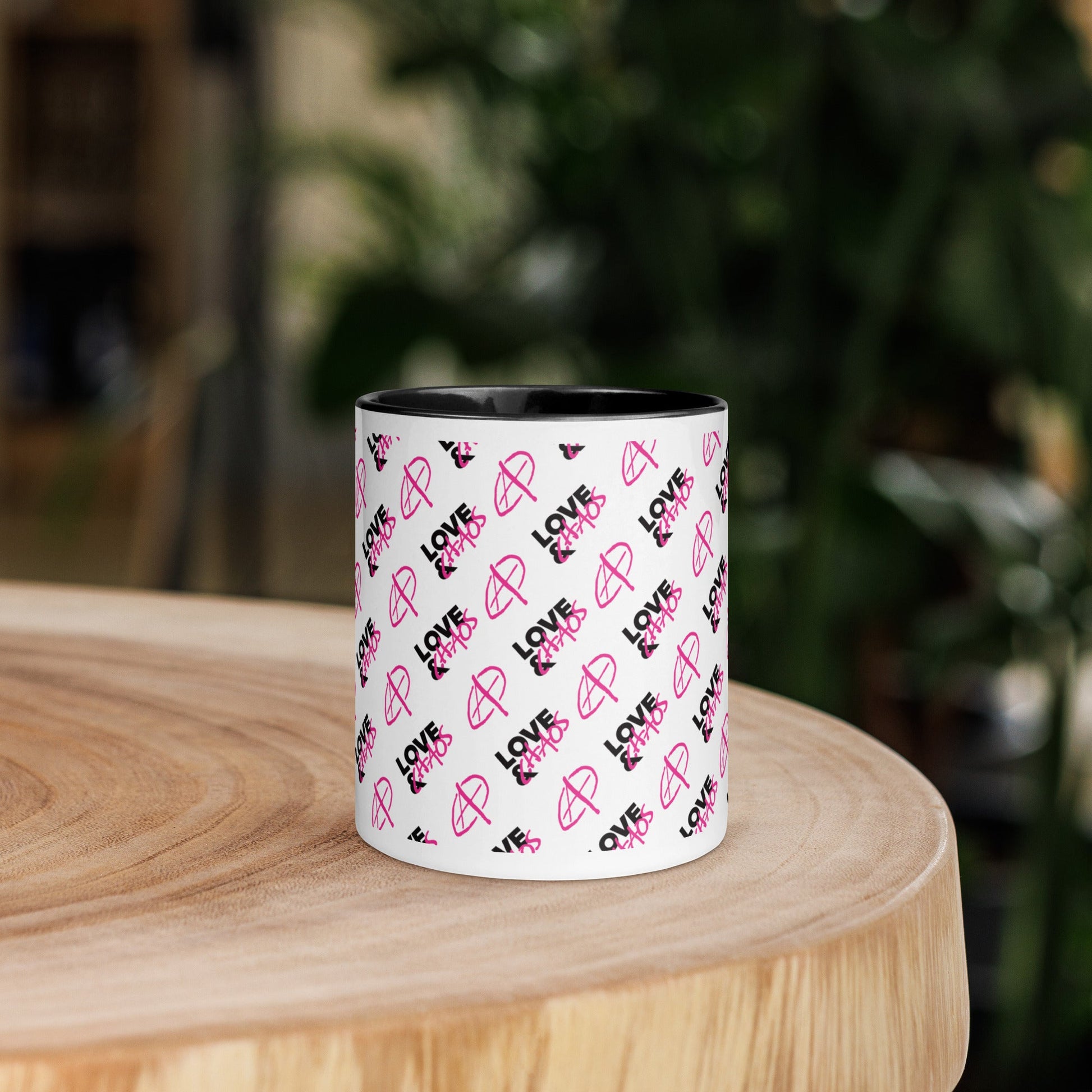 Love & Chaos Pattern Mug with Color Inside - Love & Chaos