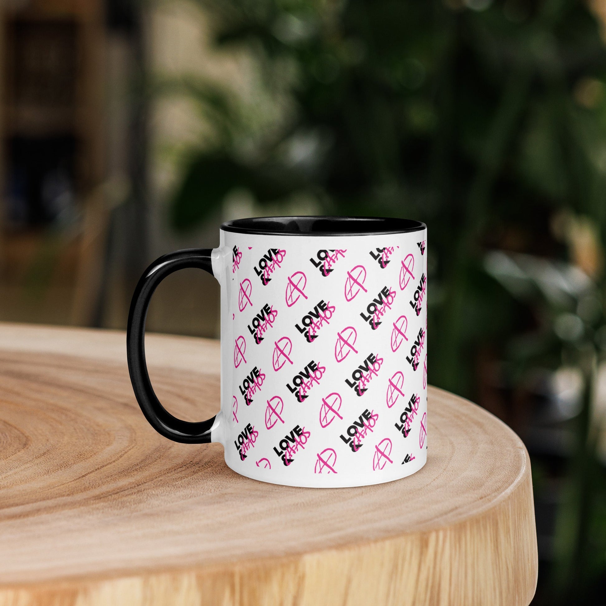 Love & Chaos Pattern Mug with Color Inside - Love & Chaos