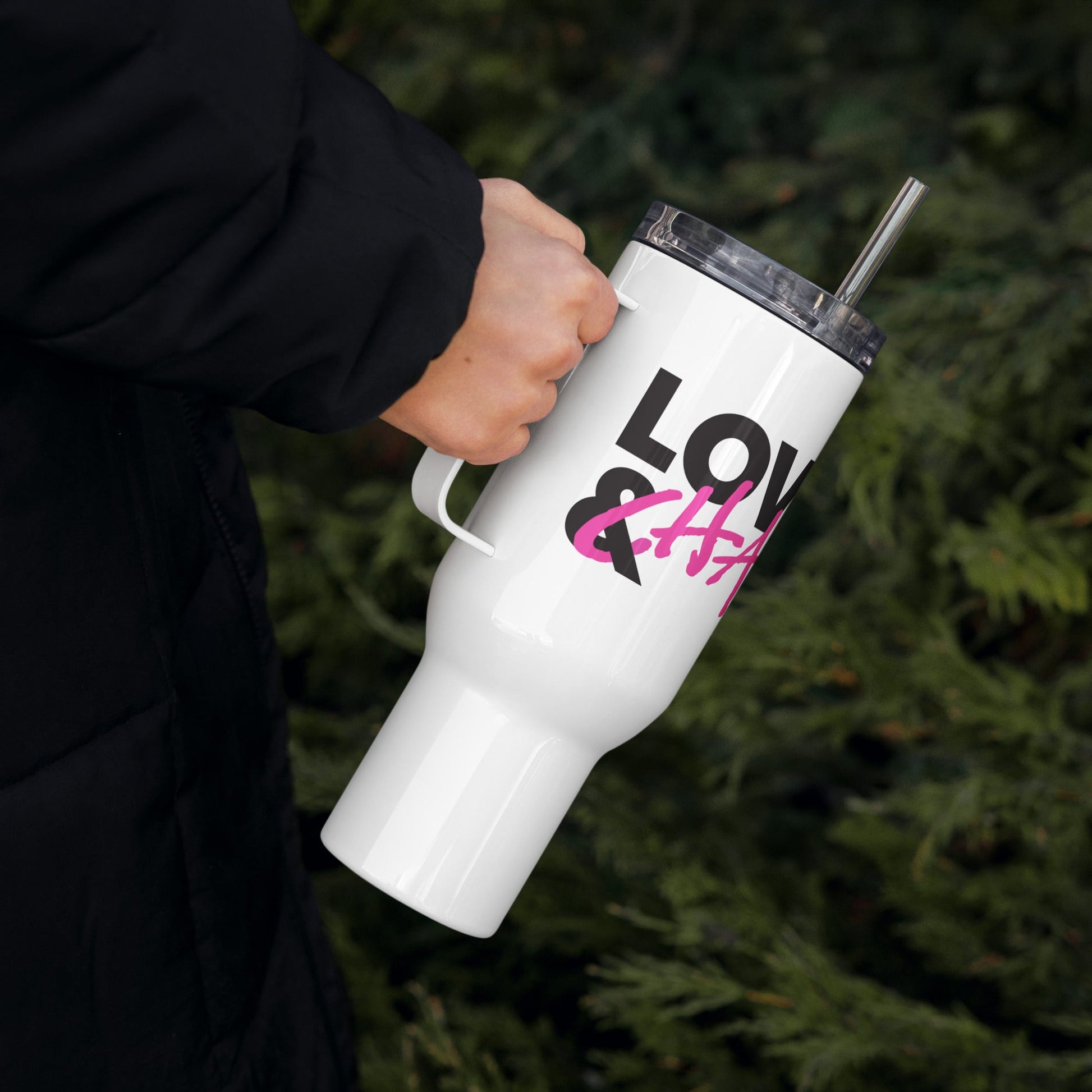 Love & Chaos Travel Mug With a Handle - Love & Chaos