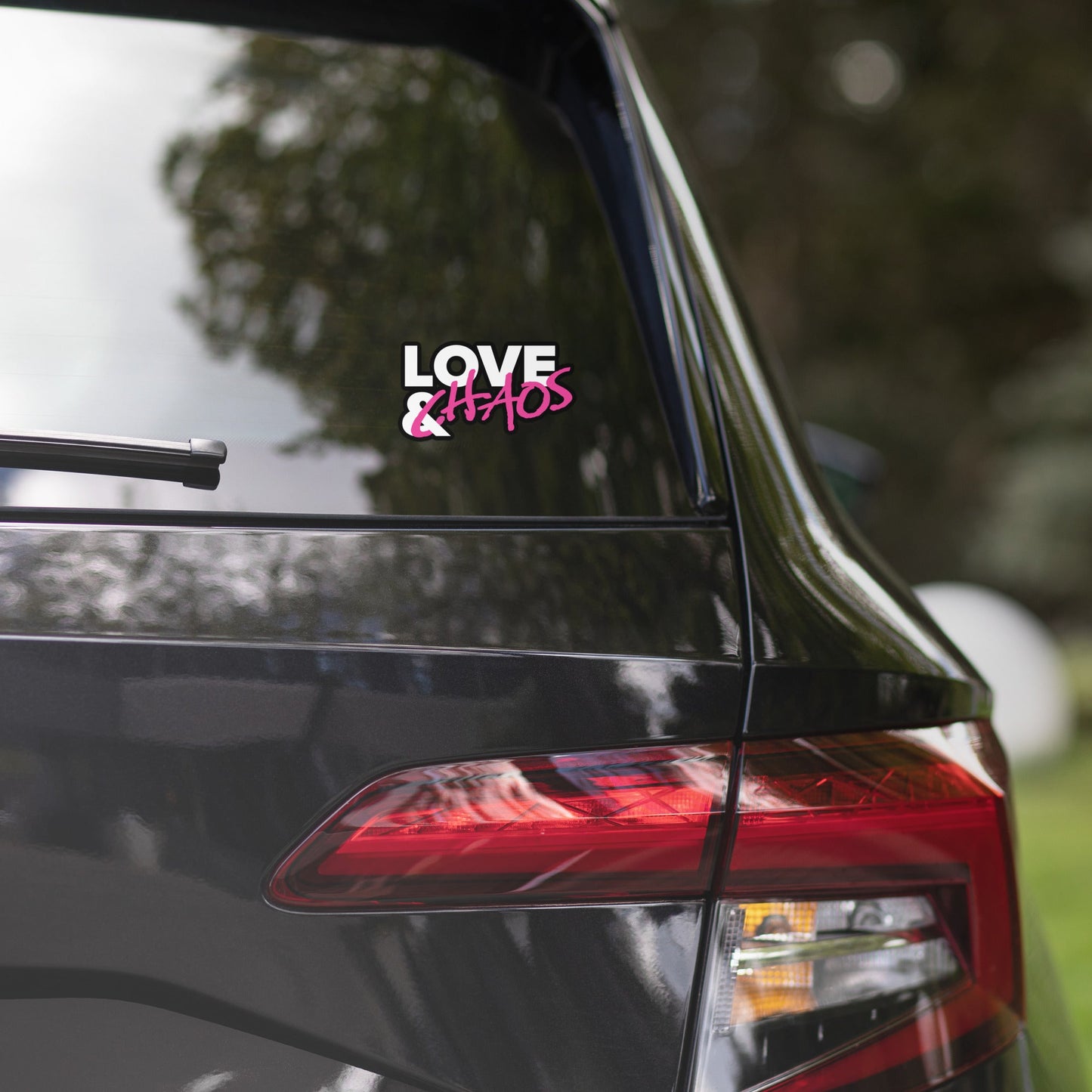 Love & Chaos White Logo Sticker - Love & Chaos