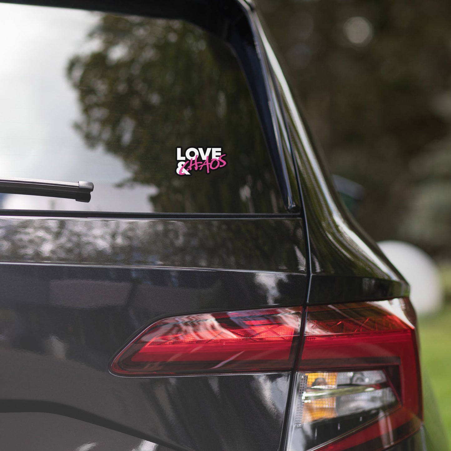 Love & Chaos White Logo Sticker - Love & Chaos