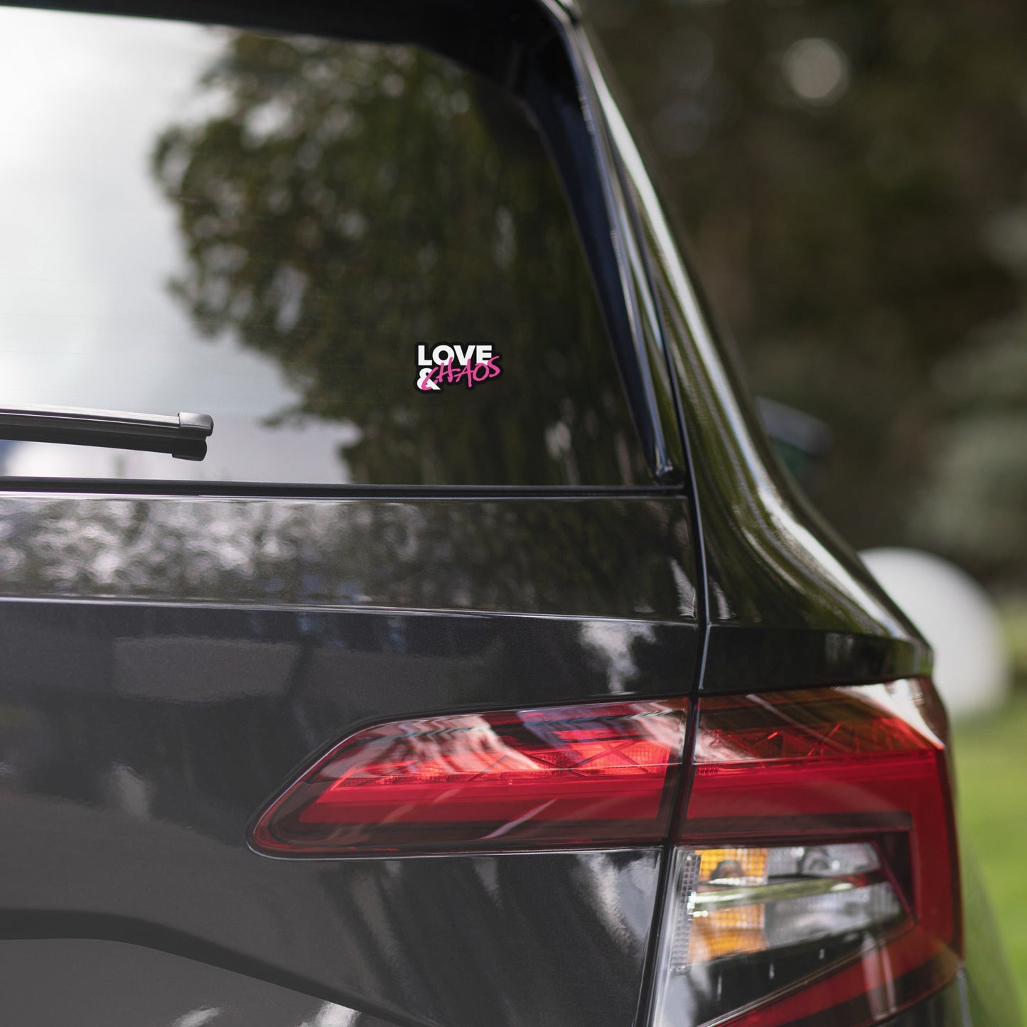 Love & Chaos White Logo Sticker - Love & Chaos